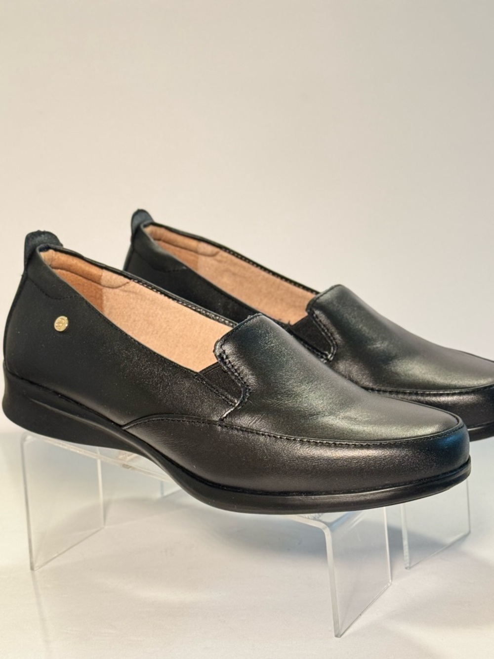 Women's Black Slip-On Comfort Loafers